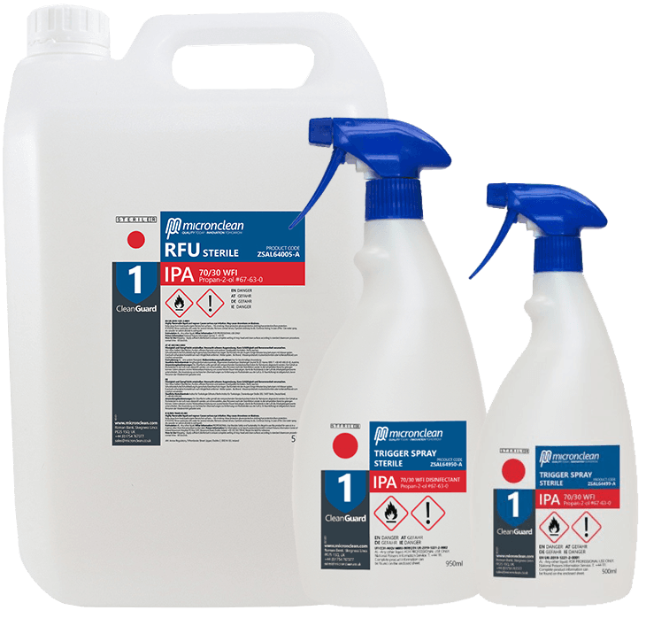 Стерильный изопропиловый спирт Cleanguard 70% IPA WFI